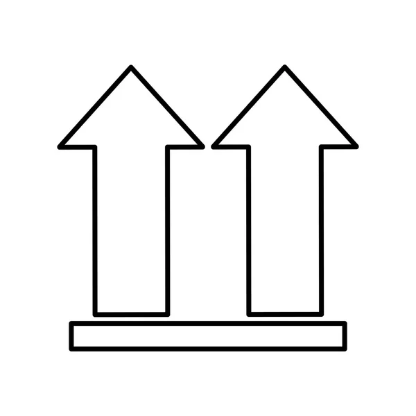 Pfeile Seite nach oben Symbol — Stockvektor