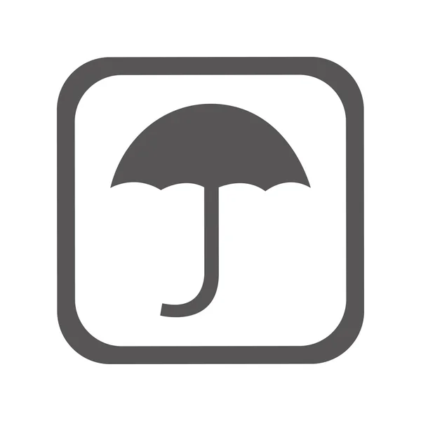 Umbrella silhouette symbol isolated icon — Stock Vector