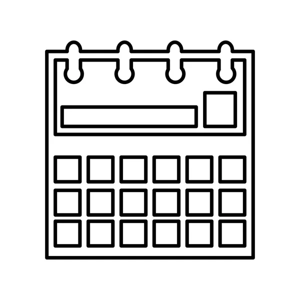 Calendar reminder flat line icon — Stock Vector