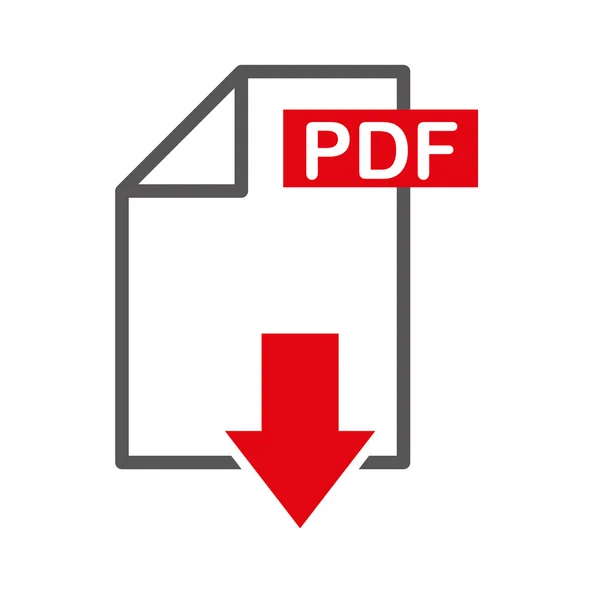 Formato de archivo de documento con la flecha descargar icono aislado — Vector de stock