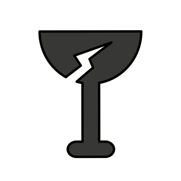 Tasse fragiles Symbol isoliertes Symbol — Stockvektor