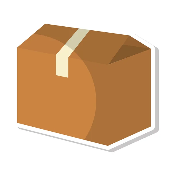 Karton Verpackung isoliert Symbol — Stockvektor