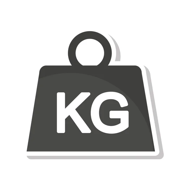 Hmotnost kg izolované ikona — Stockový vektor