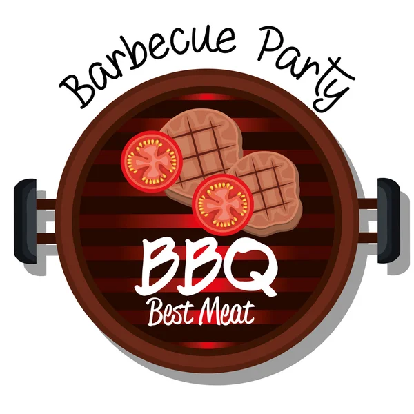 Temps de barbecue meilleure viande — Image vectorielle