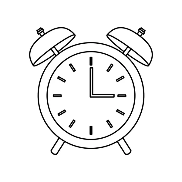 Clock alarm isolated icon — Stock Vector