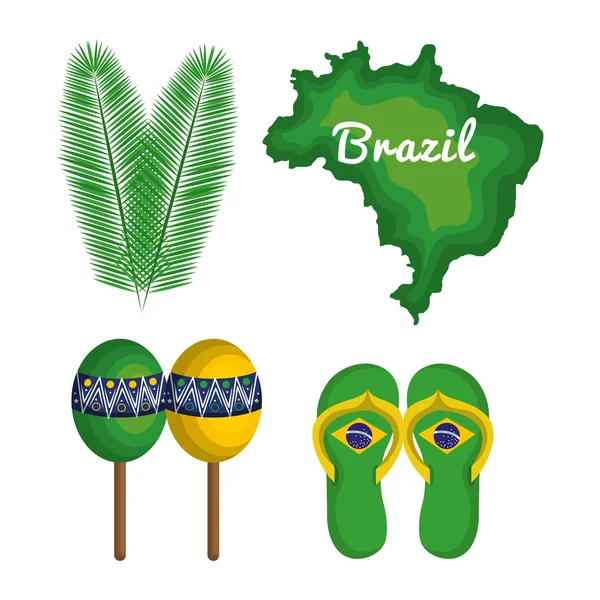 Witamy w Brazylii reprezentujących ikony — Wektor stockowy