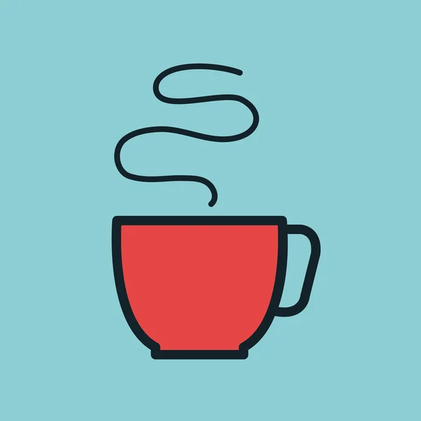 Іконка чашка кави гарячий свіжий дизайн Векторна Графіка