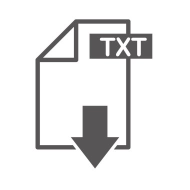 Belge dosya biçimi ile ok download izole simgesi