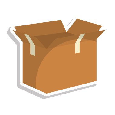 karton kutu izole edilmiş simge paketliyor