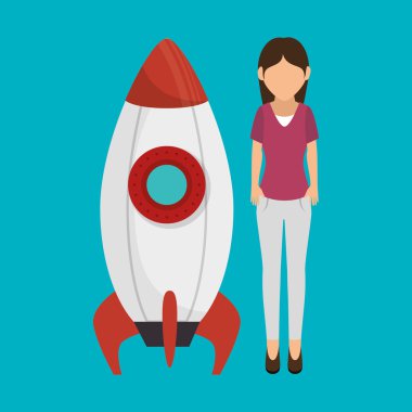 Roket başlangıç izole simgesi