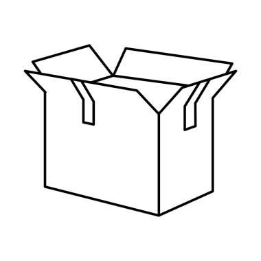 karton kutu izole edilmiş simge paketliyor