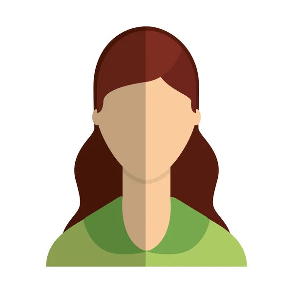 Mujer avatar línea icono femenino — Vector de stock