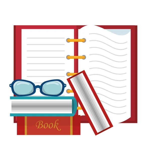 Book education isolated icon — Stock Vector