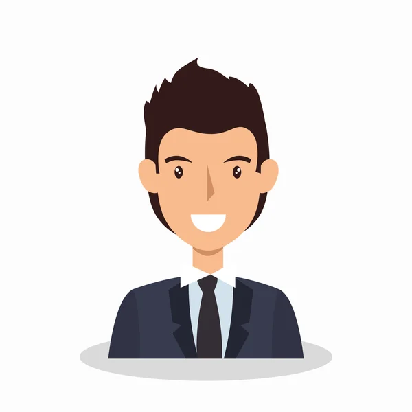 Hombre de negocios avatar icono elegante — Vector de stock