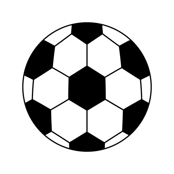 Globo de fútbol aislado icono — Vector de stock