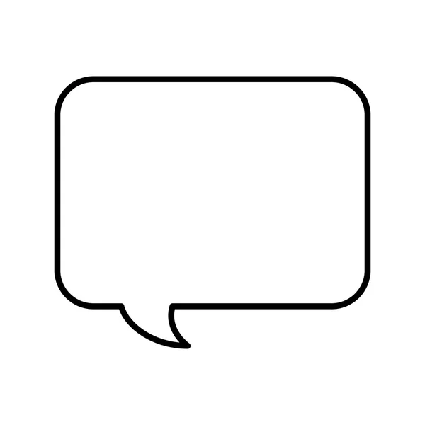 Εικονίδιο γραμμή μηνύματος φούσκα ομιλία — Διανυσματικό Αρχείο