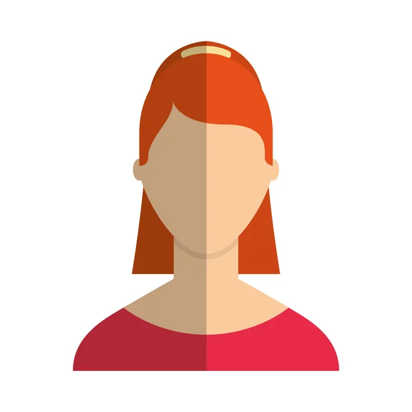 Kvinde kvindelige avatar linje ikon – Stock-vektor