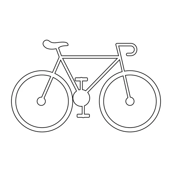 Icona isolato stile veicolo bicicletta — Vettoriale Stock