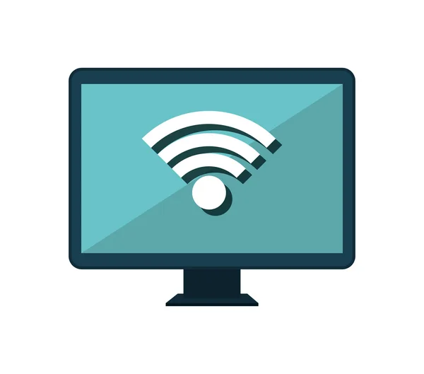 Wifi connection sign isolated icon — Stock Vector