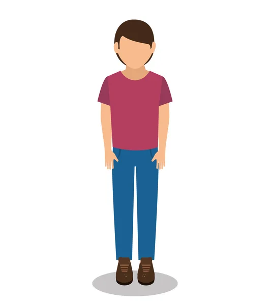 Young man avatar isolated icon — Stock Vector