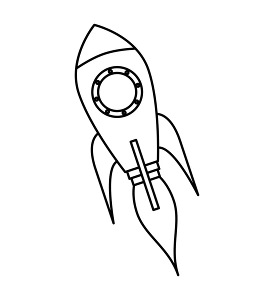 Raketwerper startup geïsoleerd pictogram — Stockvector