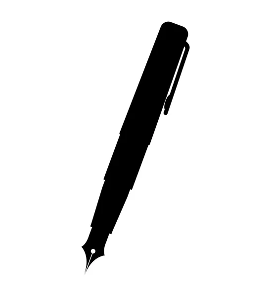 钢笔学校用品隔离图标 — 图库矢量图片