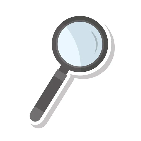 Search magnifying glass flat line icon — Stock Vector