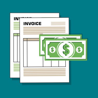 Fatura belge düz izole simgesi