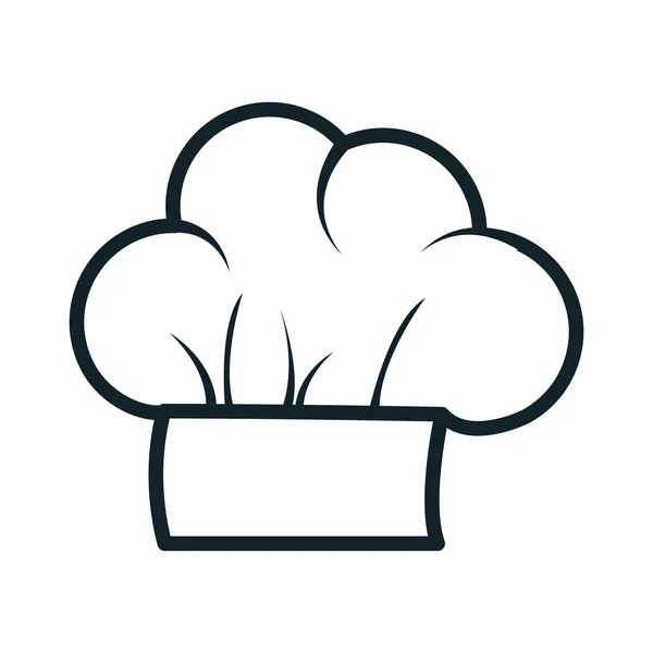 Pictogram hoed chef-kok koken ontwerp — Stockvector