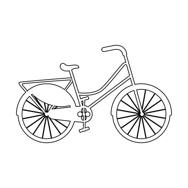 Bicicleta vehículo estilo aislado icono — Archivo Imágenes Vectoriales