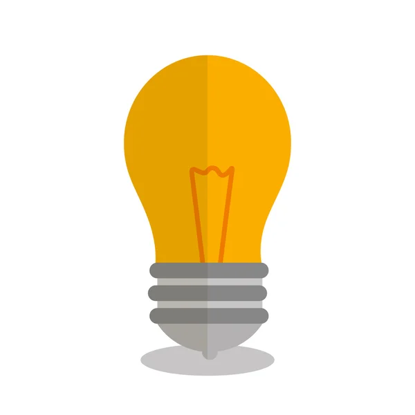 Ampoule idée de lumière icône isolée — Image vectorielle