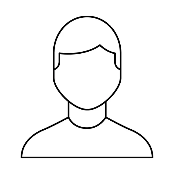 Man mannelijke avatar lijn pictogram — Stockvector