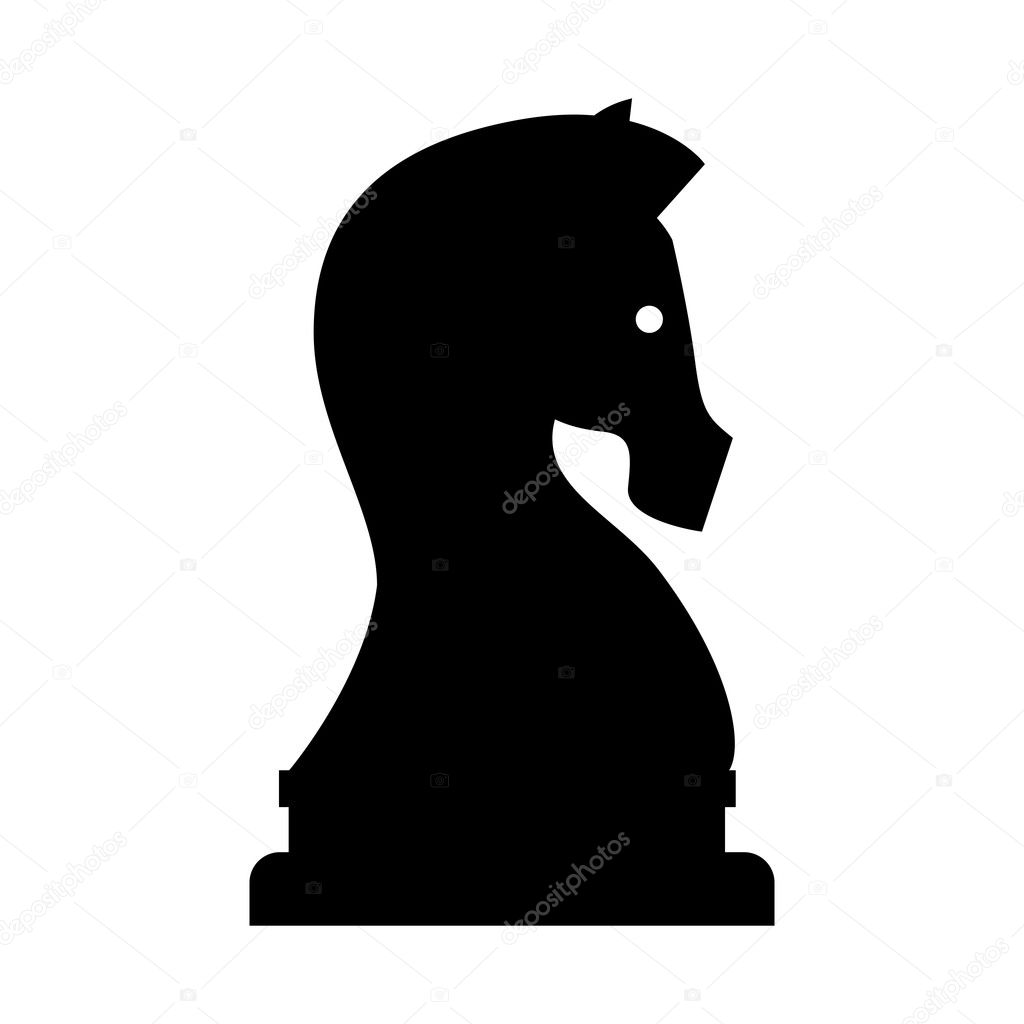 horse piece chess isolated icon
