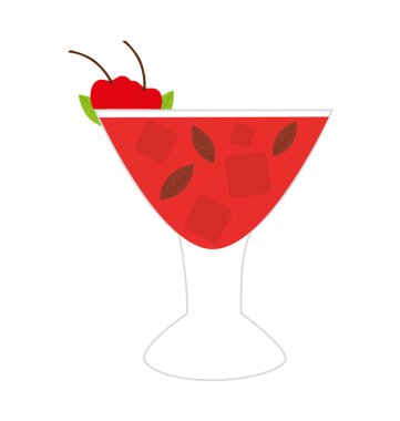 tropikal kokteyl fincan izole simgesi