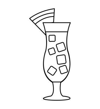 tropikal kokteyl fincan izole simgesi