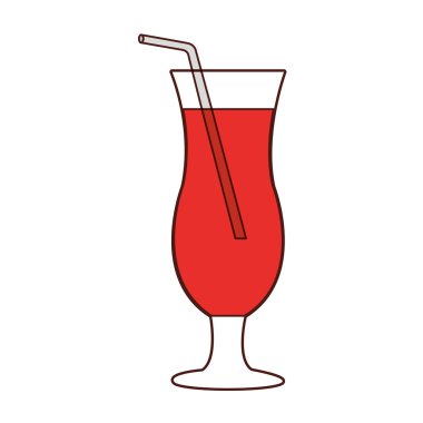 tropikal kokteyl fincan izole simgesi