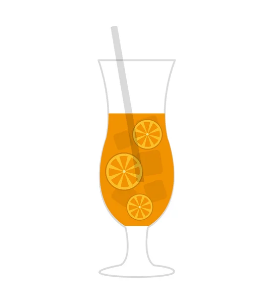 Tropisk cocktail cup isolerade ikonen — Stock vektor