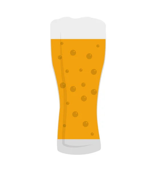 Bier glas geïsoleerde pictogram — Stockvector