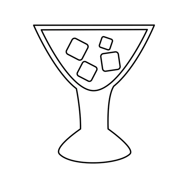 Tropische cocktail cup geïsoleerde pictogram — Stockvector