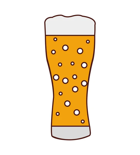 ビール ガラス分離アイコン — ストックベクタ