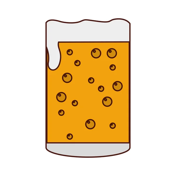 Ícone isolado de vidro de cerveja —  Vetores de Stock