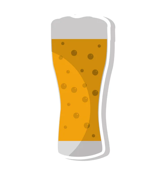 Bier glas geïsoleerde pictogram — Stockvector