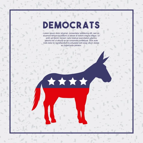 Democrat political party animal — Stock Vector