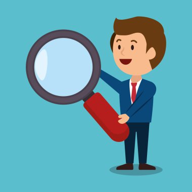 adam para kazanç tasarım izole karikatür