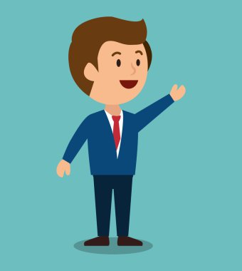 adam para kazanç tasarım izole karikatür