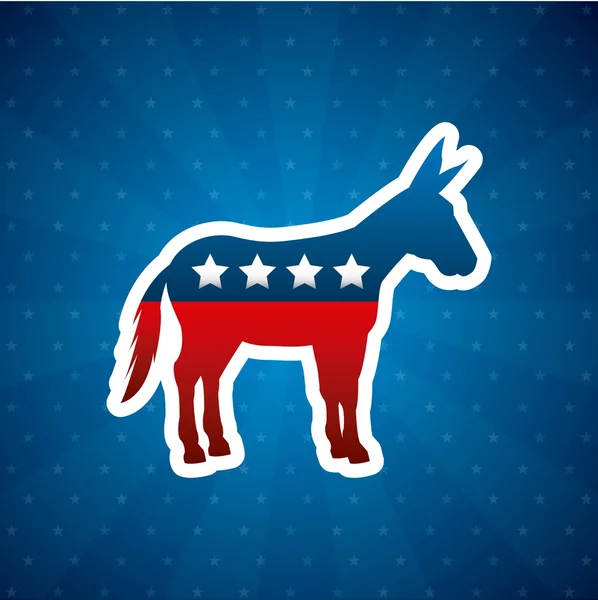 Democrat political party animal — Stock Vector