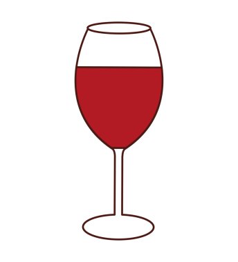 şarap fincan izole simgesi