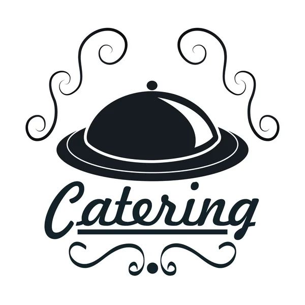 Pictogram catering service voedsel ontwerp — Stockvector