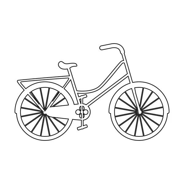 Icona isolato stile veicolo bicicletta — Vettoriale Stock