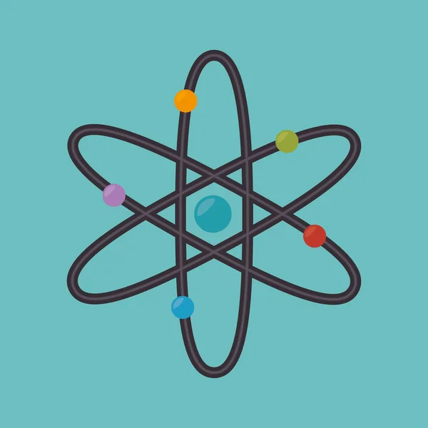 Icona isolata molecola atomica — Vettoriale Stock